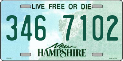 NH license plate 3467102