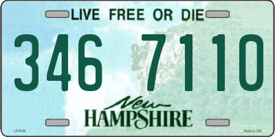NH license plate 3467110