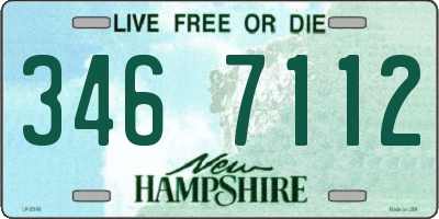 NH license plate 3467112