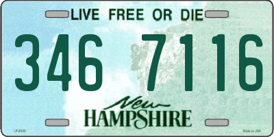 NH license plate 3467116