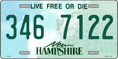 NH license plate 3467122
