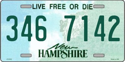 NH license plate 3467142