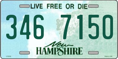 NH license plate 3467150