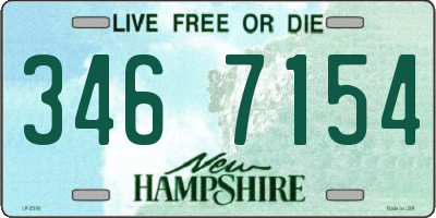 NH license plate 3467154