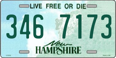 NH license plate 3467173