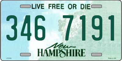 NH license plate 3467191