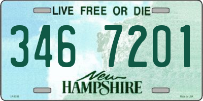 NH license plate 3467201