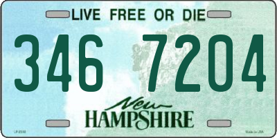 NH license plate 3467204