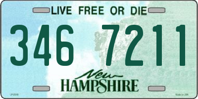 NH license plate 3467211