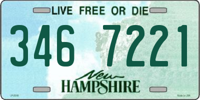NH license plate 3467221