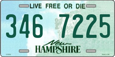 NH license plate 3467225