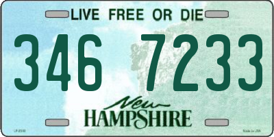 NH license plate 3467233