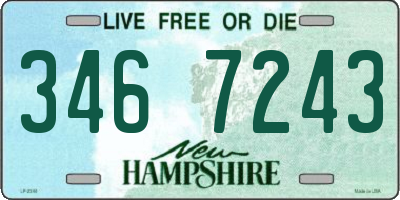 NH license plate 3467243