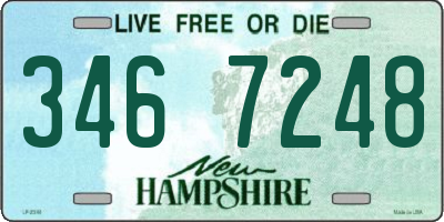 NH license plate 3467248