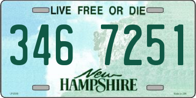 NH license plate 3467251