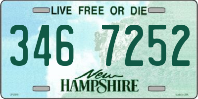 NH license plate 3467252