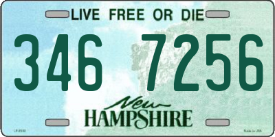 NH license plate 3467256