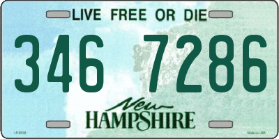 NH license plate 3467286