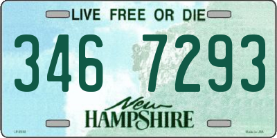 NH license plate 3467293