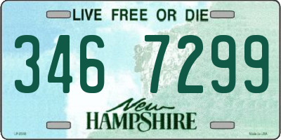 NH license plate 3467299