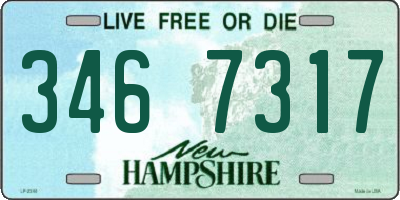 NH license plate 3467317