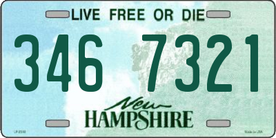 NH license plate 3467321