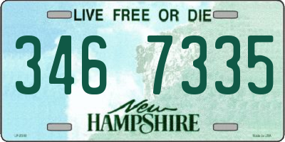 NH license plate 3467335