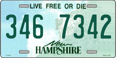 NH license plate 3467342