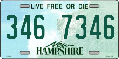 NH license plate 3467346