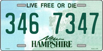 NH license plate 3467347