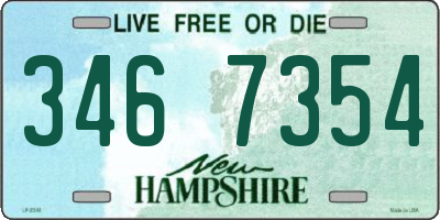 NH license plate 3467354