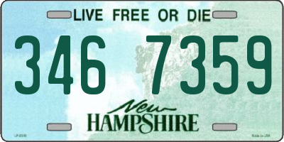 NH license plate 3467359