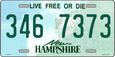 NH license plate 3467373
