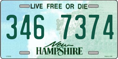 NH license plate 3467374