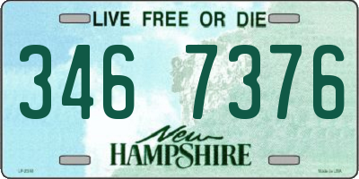 NH license plate 3467376
