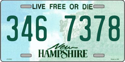 NH license plate 3467378