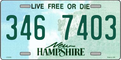 NH license plate 3467403