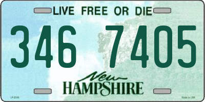 NH license plate 3467405
