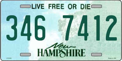 NH license plate 3467412