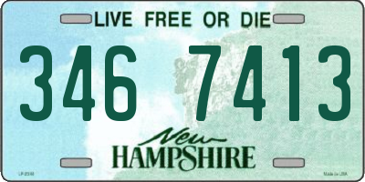 NH license plate 3467413