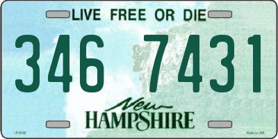 NH license plate 3467431