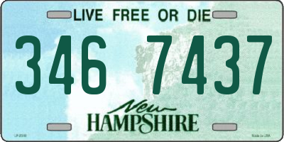 NH license plate 3467437
