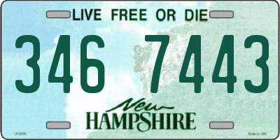 NH license plate 3467443