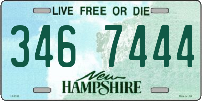 NH license plate 3467444