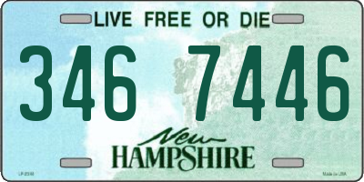 NH license plate 3467446