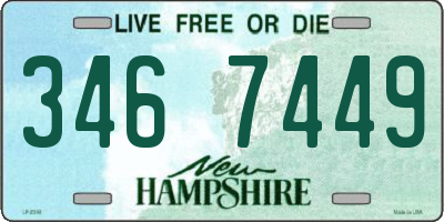 NH license plate 3467449