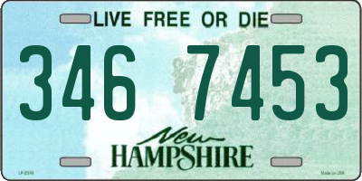 NH license plate 3467453