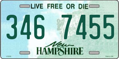 NH license plate 3467455