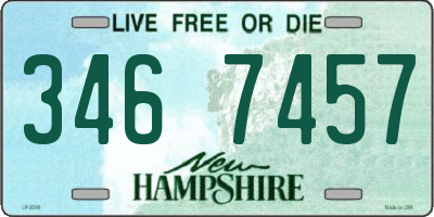 NH license plate 3467457