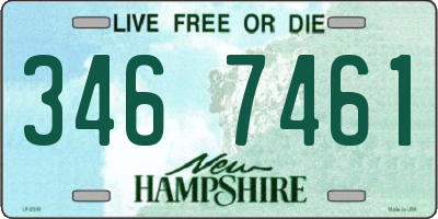 NH license plate 3467461